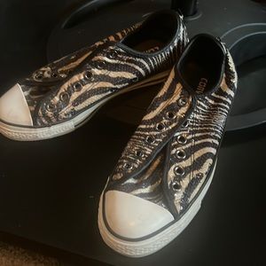 zebra converse all star m6 w7 sequin Euc